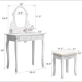 Mdf Dressing Table Makeup Set with Large Mirror