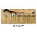 25 Stück golden Kunststoffgriff Tier/Nylon-Haare Make-up Pinsel-Werkzeug-set mit goldenen PU-Leder-Etui