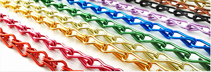 Aluminum Colorful Double Hook Chain Link Mesh Curtain