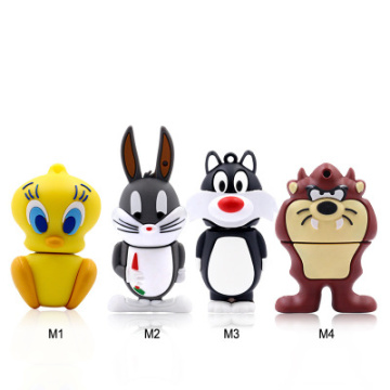 Rabanete Corvo Coelho Pato Leão Gato USB