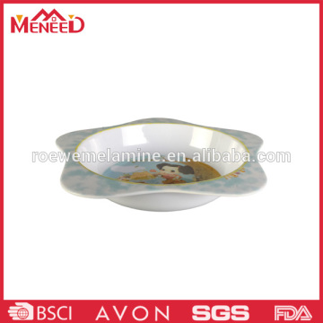 Children use melamine mealtime printed kids bowl