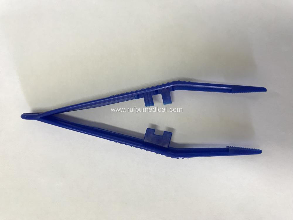 12.5cm Medical Disposable Plastic Forceps Tweezers