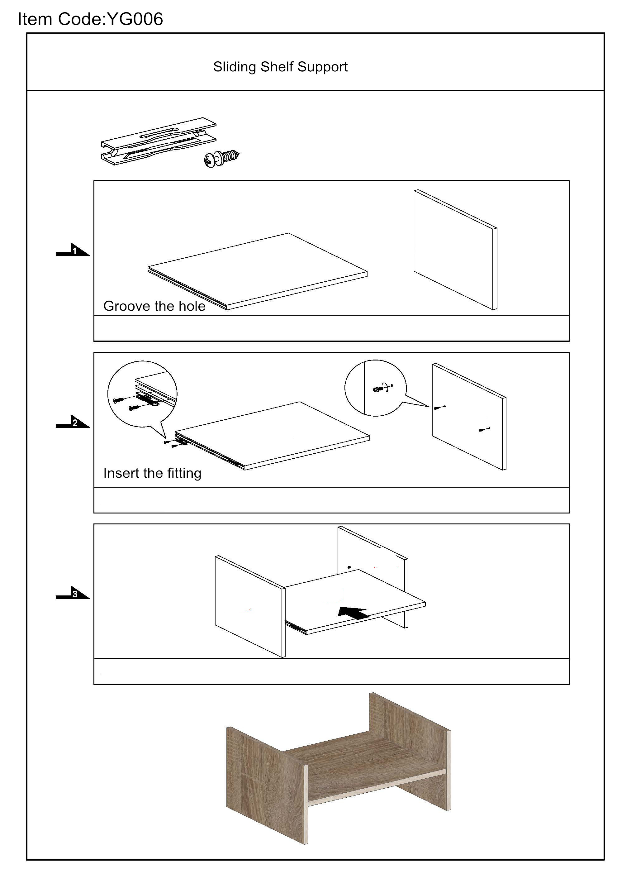 Hiding shelf support