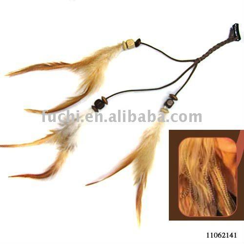 Synthetic feather Clip Hair extension