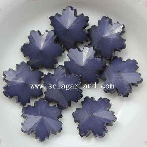 Loose Opaque Acrylic Plastic Snowflake Flower Beads