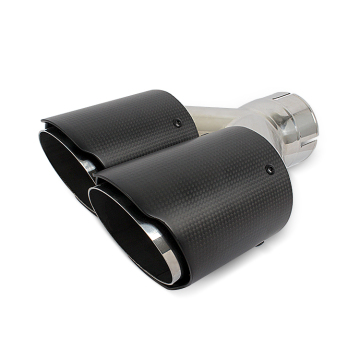 Custom Turbo Exhaust Header Manifold with Carbon Fiber Muffler for Car