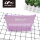 Purple color mesh & canvas cosmetic bag