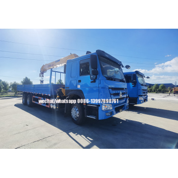 SINOTRUCK HOWO 6X4 Cargo Truck with XCMG 12T Telescopic Crane