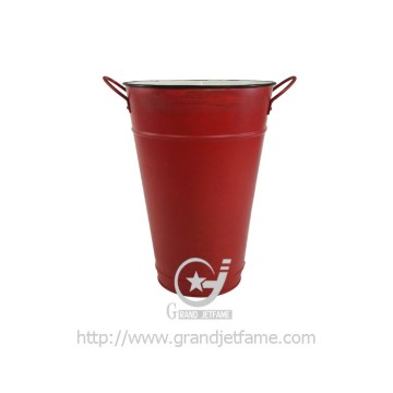 homeware spring garden red metal planter