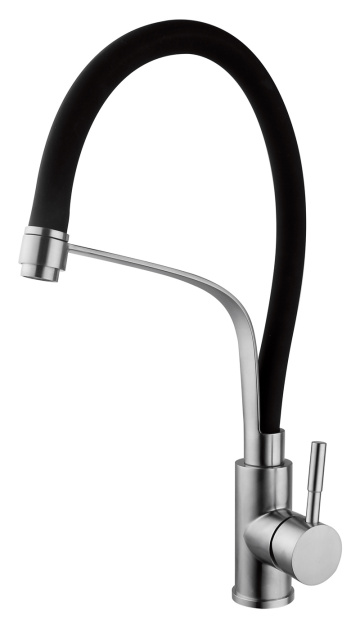 Kitchen Taps With Black Silicon Pipe