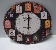 Two Dials MDF Round Wall Clock