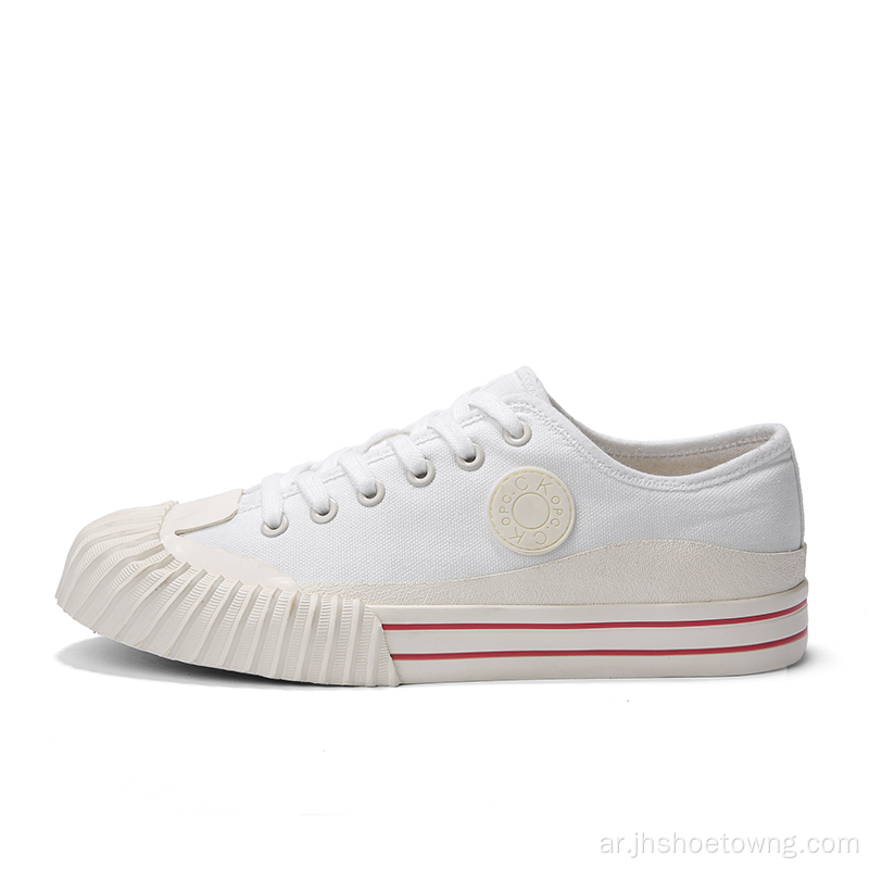 حذاء قماش أبيض كاجوال للرجال