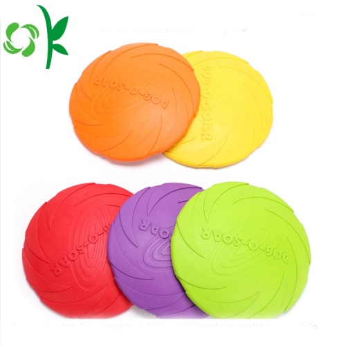 Frisbee Espiral De Silicone Para Animais De Estimação