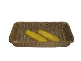 Poly Wicker Bread Food Shelf Storage Baskets rectangular Wa