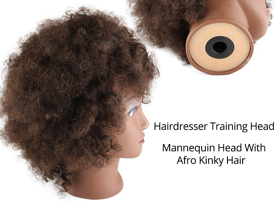 Alileader Wholesale African Female Cheap Mannequin Head Afro Training Mannequin Head