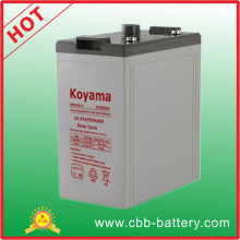 Bateria de armazenamento estacionada Koyama 2V 200ah para sistema solar