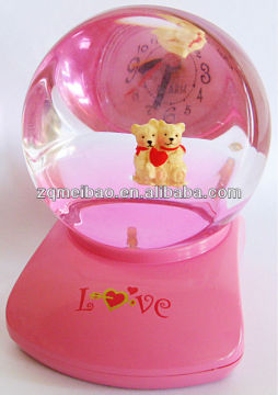 Mini desktop clock reflected on water with auto Floater,small clock as gift