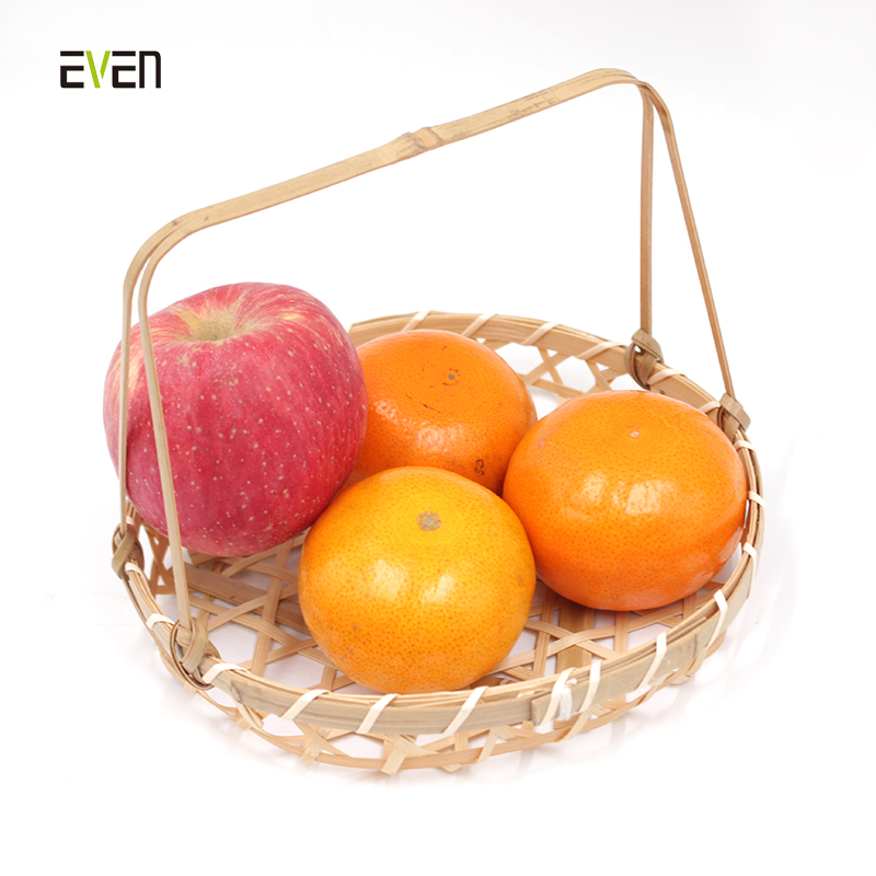 Wholesale Bamboo Tea Coffee Bread Basket Bamboo Weaving Storage Basket With Handle