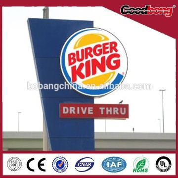 Outdoor illuminated signs advertising