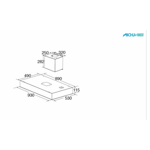 Cappa a soffitto 93 cm