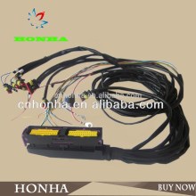 Automotive wire harness loom ECU, ECU plugs line