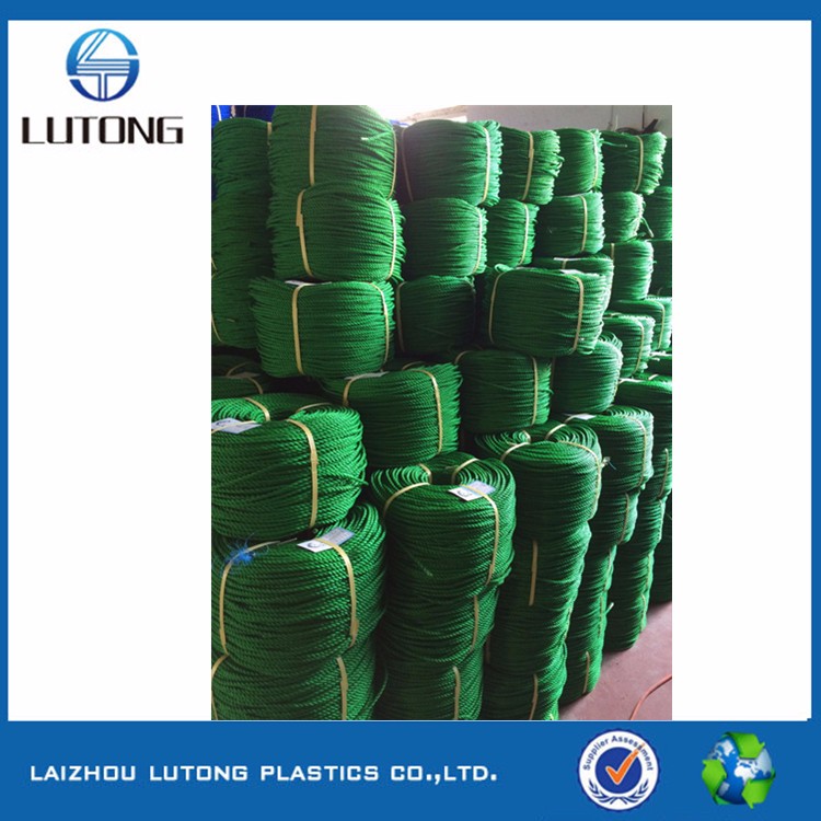 hot sales green polyethylene rope, twisted rope 5mm 400yards coil