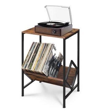 Rustic Simple Unique Multifunctional Record Player Stand