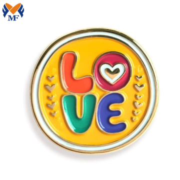 Promotional Gift Metal Heart Shape Enamel Pin Badge