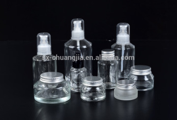 Clear Glass Bottles cosmetic packaging glass jar