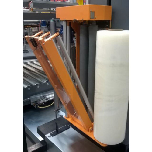 Pallet pre-stretch wrapping machine