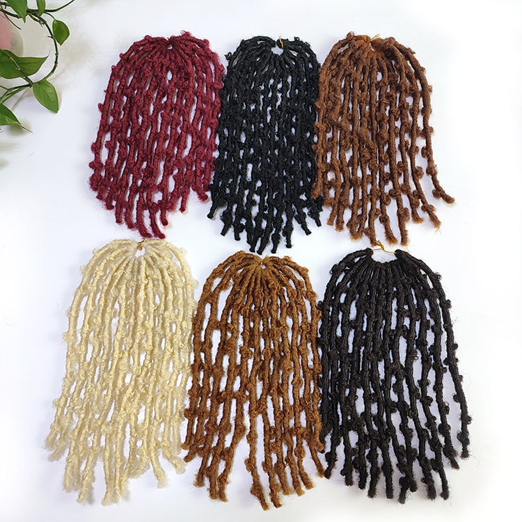 Distressed Locs Fluffy Crotchet Braiding Hair Water Wave Distressed Butterfly Locs Label Private Hair Butterfly Locs