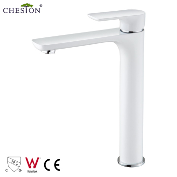 CUPC ACS WaterMark Basin Faucet - Single Hole Brass White Paint Bathroom Mixer Tap