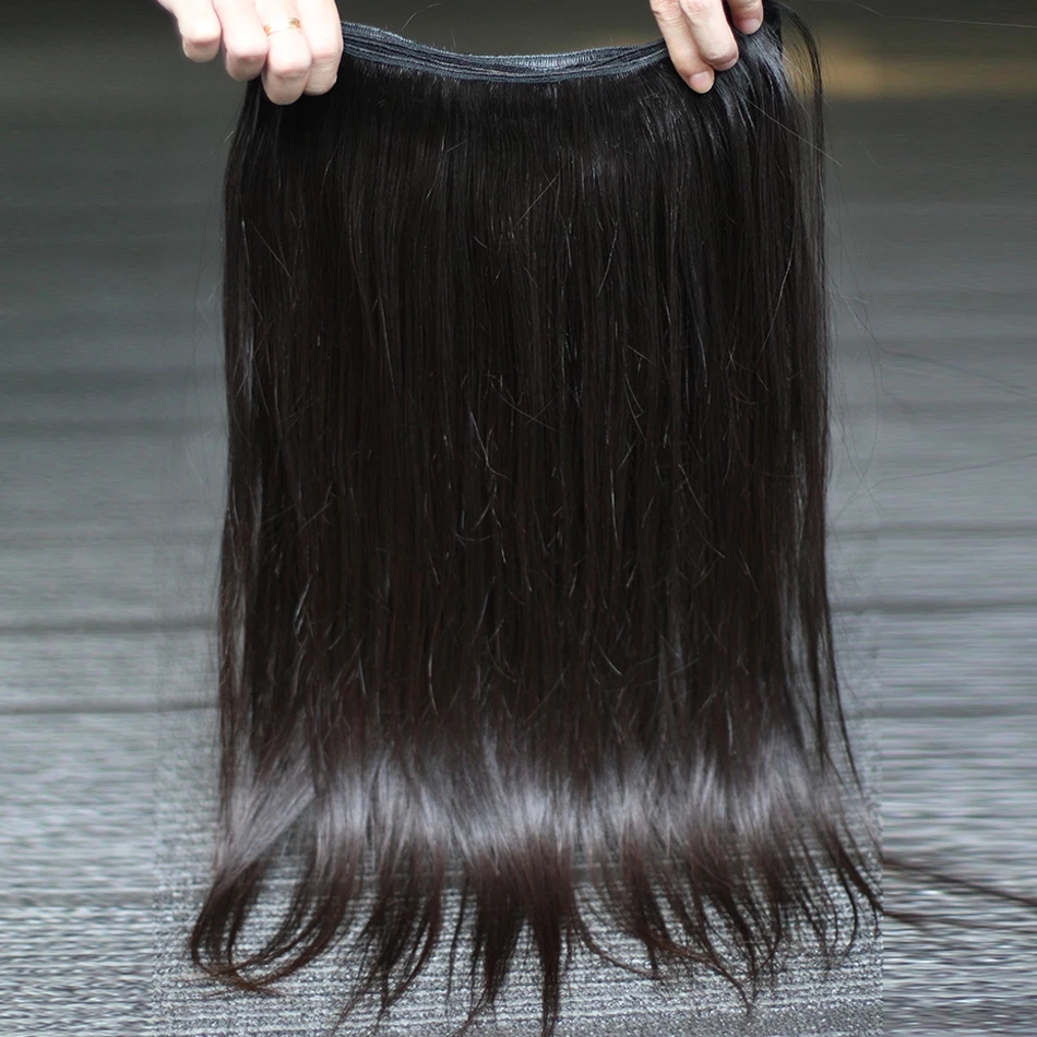 12a super double drown brazilian virgin hair straight hair clip in human hair extensions