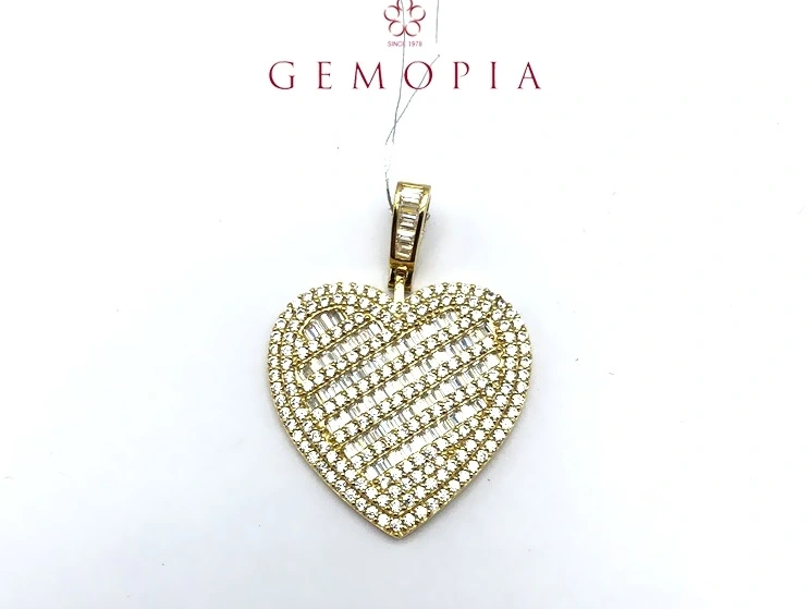 Hot Sell Gold Heart Couple Pendant Necklace