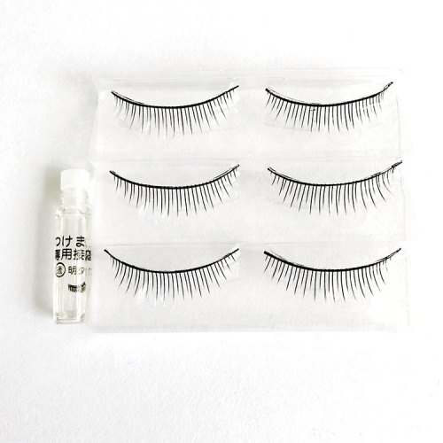 3 Pairs False Eyelashes Mink with Glue