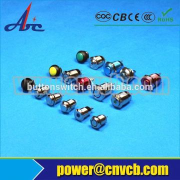 12mm vandalproof latching illuminated button switch