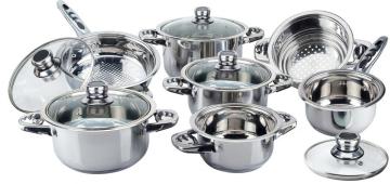 Economic 12pcs wide edge cookware est
