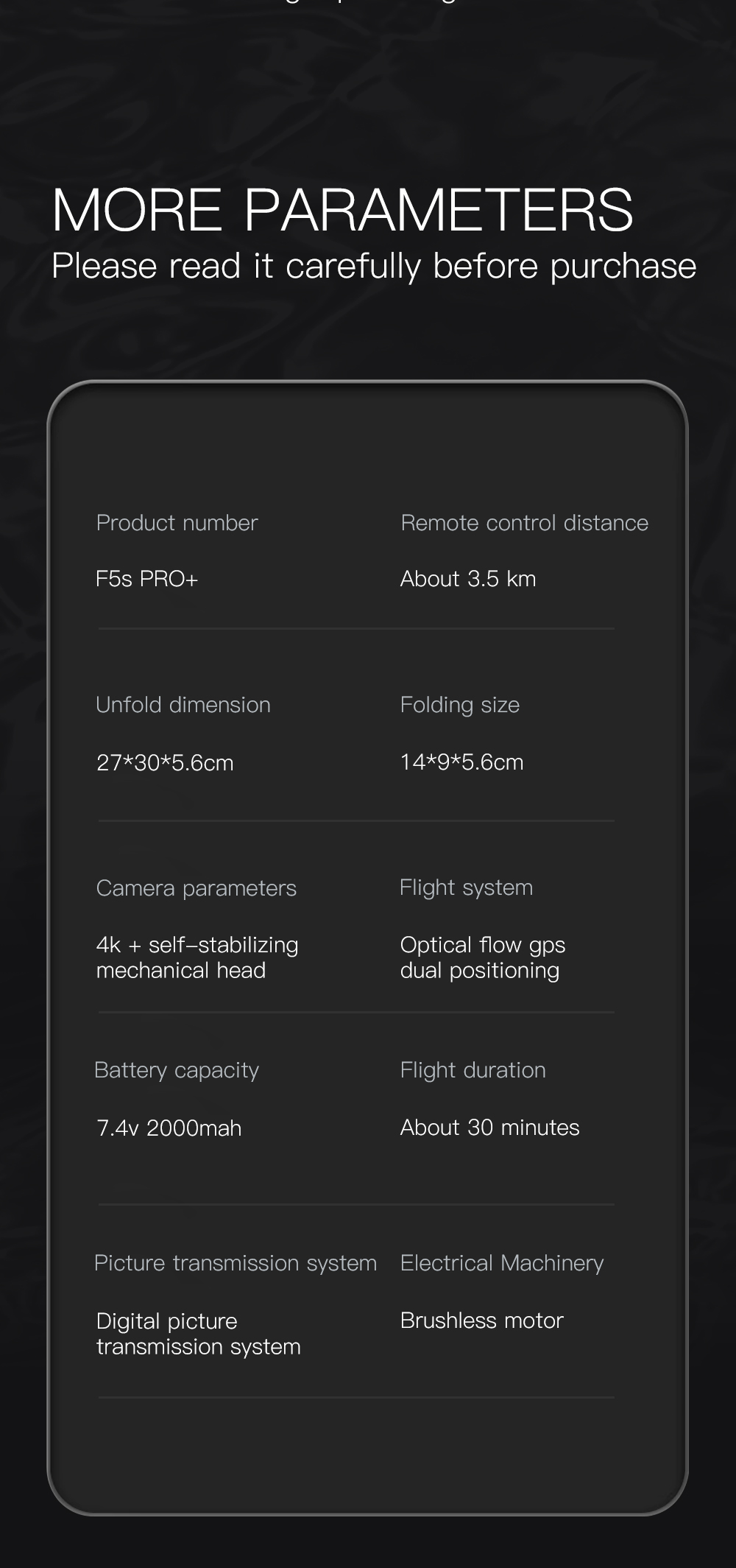 New Arrival SJRC F5S PRO+PRO Plus Drone With 30min flying time and 3.5km FPV Distance