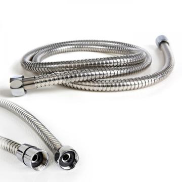 Stainless steel flexible rotation double lock shower hose