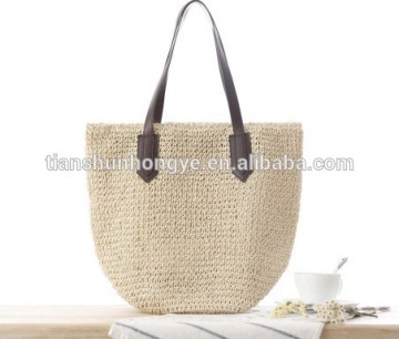 handbag, straw bag