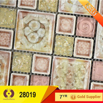Factory warehouse price tile marble mosaic stone tile (28019)