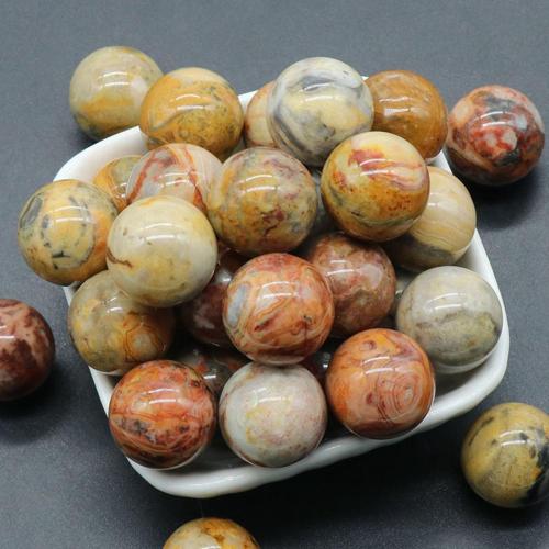 20MM Yellow TurquoiseChakra Gemstone Balls for Stress Relief Meditation Balancing Home Decoration Bulks Crystal Spheres Polished