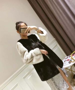 YRC085 YR FUR Glamour real imported velvet mink Overcoat