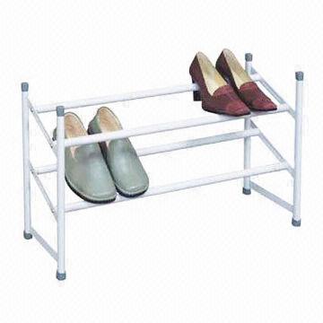 Expandable Shoe Rack, Made of Metal with Powder Coating