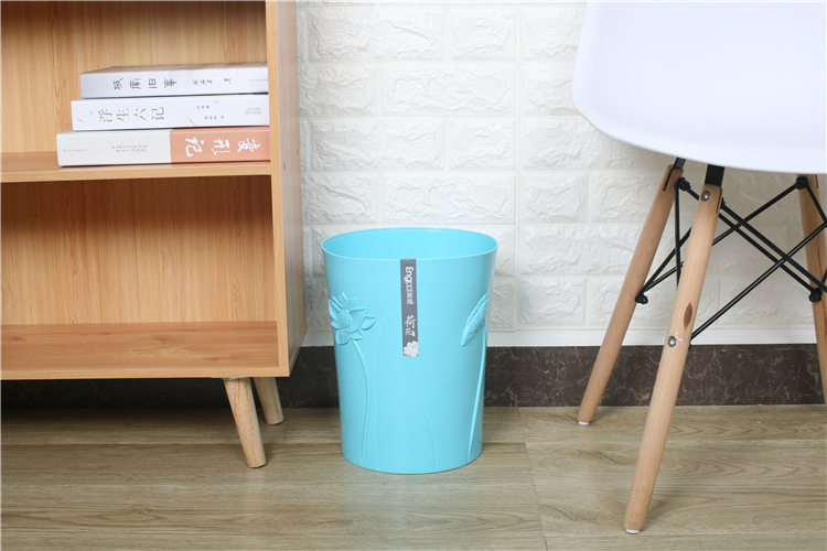 Household Paper Basket Plastic Hollow Waste Paper Basket/ Trash Can