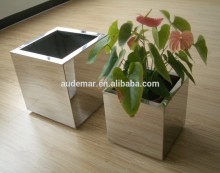 Audemar Decorating Stainless Steel Giant Flower Pot In Mirror Face