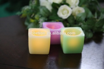 flameless led wax tealight candles flameless tealight candles square led tealight