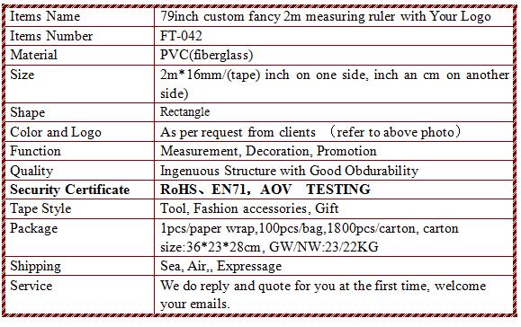 Names Clothing Stores Promotional Tool Items Sewing Tools Custom Printed Measure 2m