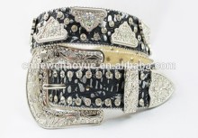 Cheap cow hide mens rhinestone belts