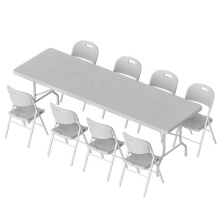 Benjia 8 Foot Banquet Tables: Durable Plastic Long Folding Tables for Your Event Needs